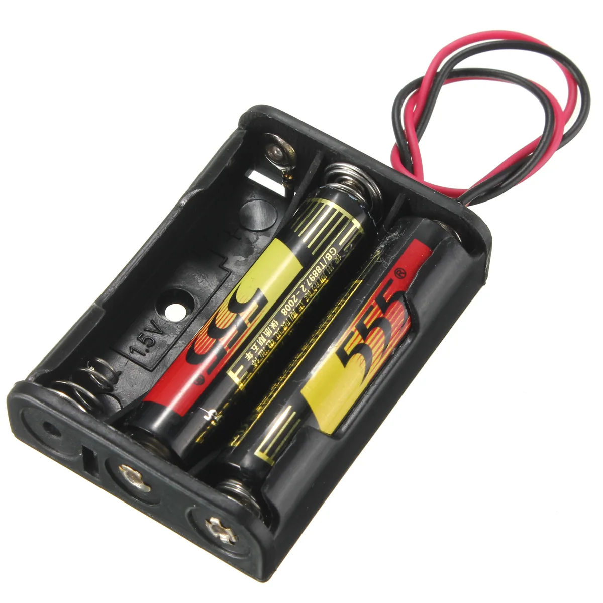 Горячая Распродажа ABS + металлический чехол для хранения батарей AAA с кабелем 3