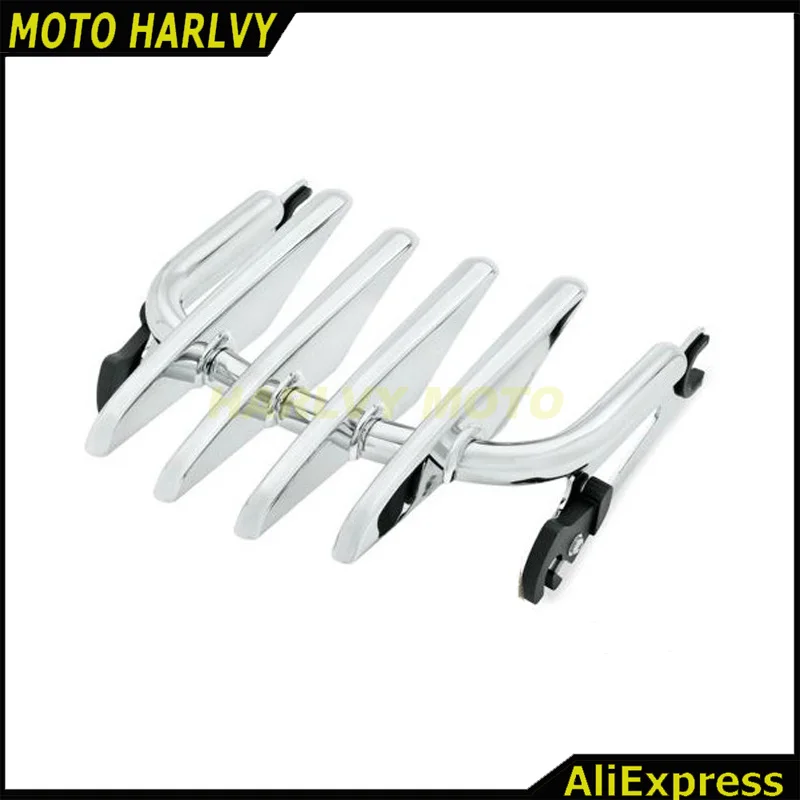 Синий Регулируемая спинка Sissy бар стелс багажная стойка для Harley Davidson Touring 2009- Electra Glide Road King Street Glide - Цвет: Синий
