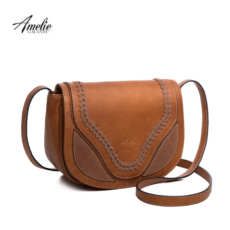 AMELIE GALANTI Винтаж женщин crossbody сумки причинно сумка седло твердые мягкие мода высокое качество обложка сумка известный дизайн