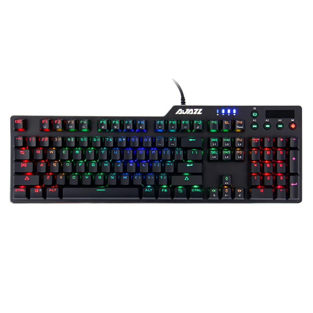 RGB подсветка Механическая игровая клавиатура 104 клавиш Проводная клавиатура из сплава черная ось USB кабель Проводная клавиатура для ПК Игр