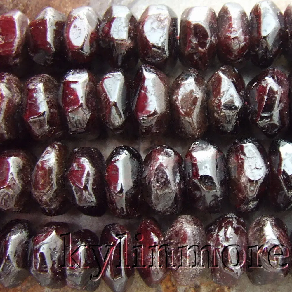 Женские 8x15 мм натуральный красный гранат Rondelle бусины 13 5 &quotпряди | Украшения и