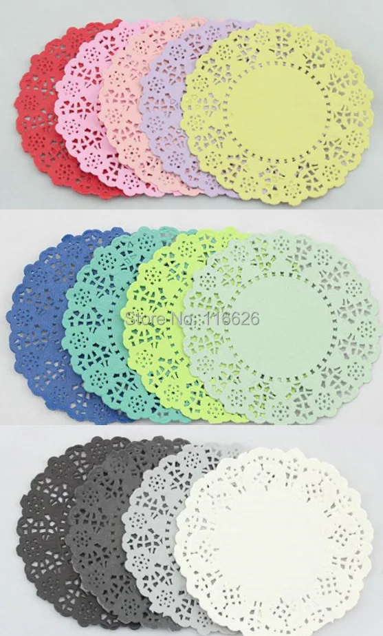 200 шт./лот диаметр 11 5 см милые кружевные бумажные салфетки для свадьбы/Вечеринки
