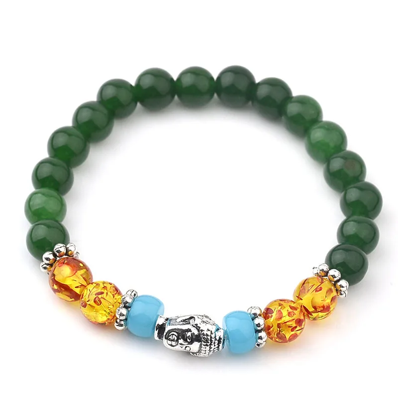Браслеты Будды для женщин тибетские серебряные бусы браслеты и 7 Чакра целебный