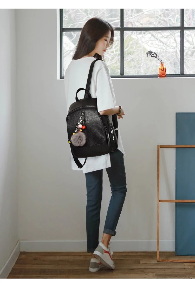 2018 скидка модный женский рюкзак высококачественный Молодежный кожаный для