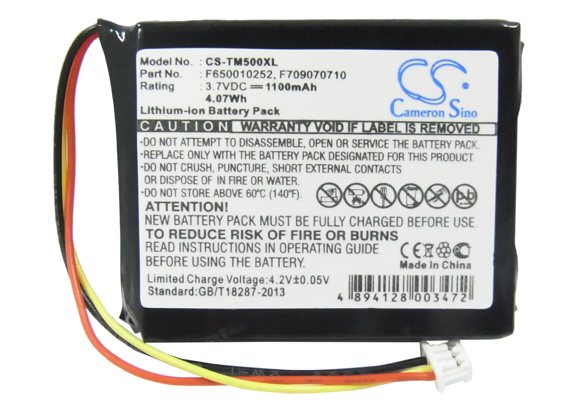 Cameron Sino 1100mAh аккумулятор F650010252 для TomTom NVT2B225 One Regional S4L V2 V3 V5 XL Dach TML Europe Rider|Цифровые