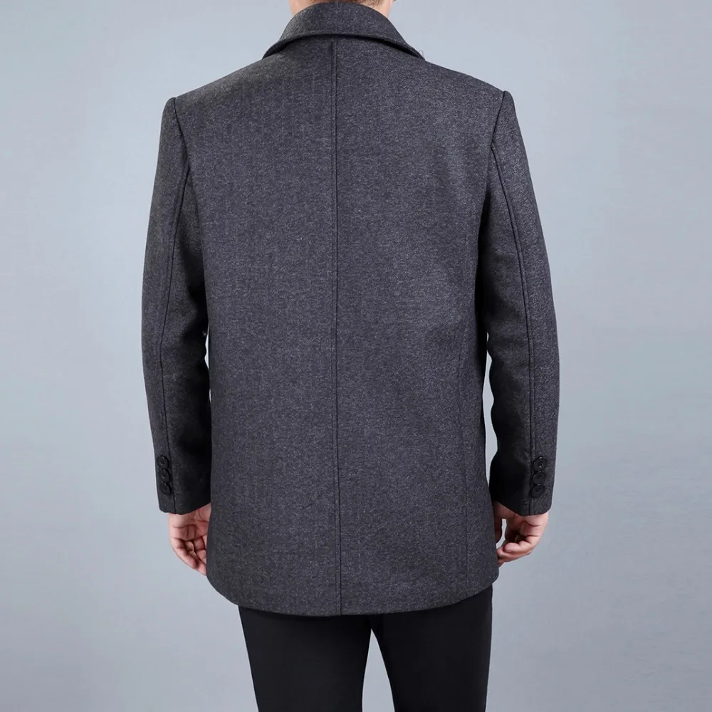 Mu Yuan Yang New Men Woolen Winter Coats And Jackets Casual Mens Wool Overcoat 4XL Warm Jacket &amp Blends Clothing | Мужская одежда