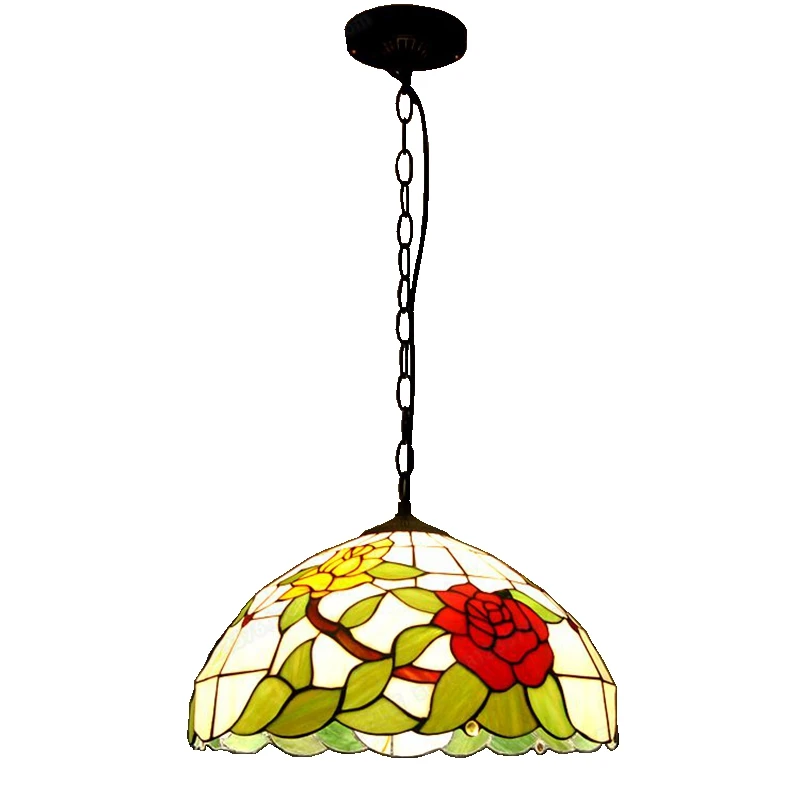 16 дюймовая стеклянная люстра с цветком пиона Tiffanylamps настольная гостиная сад