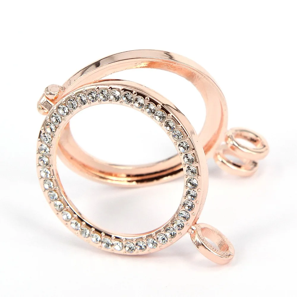 Ожерелье с кулоном Моя монета 35 мм кристаллами 33 и шариковой цепочкой 80 см