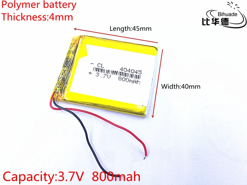 

3,7 V 800mAh 404045 литий-полимерный литий-ионный аккумулятор для Mp3 MP4 MP5