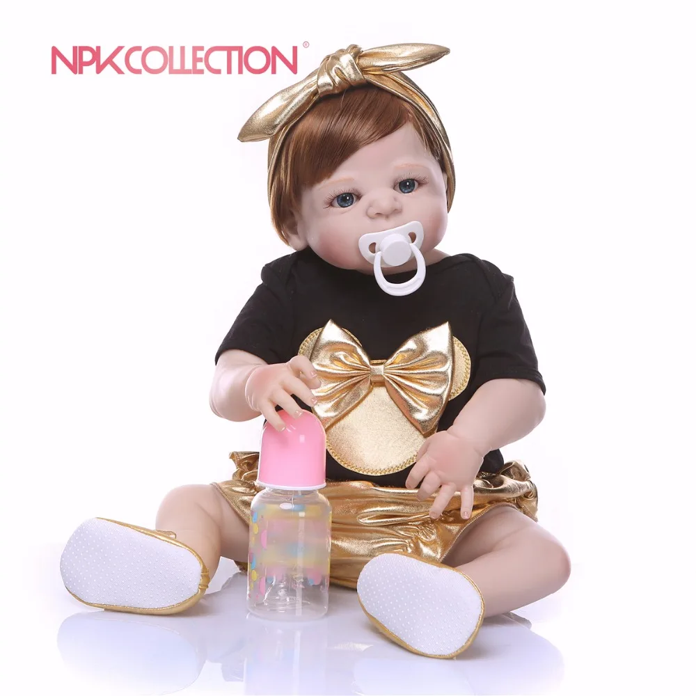 57 см силиконовая Мягкая кукла нового дизайна полностью Реалистичная Реборн