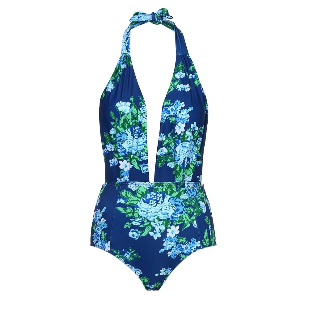 Сексуальный женский слитный купальник с открытой спиной и высокой талией maillot de