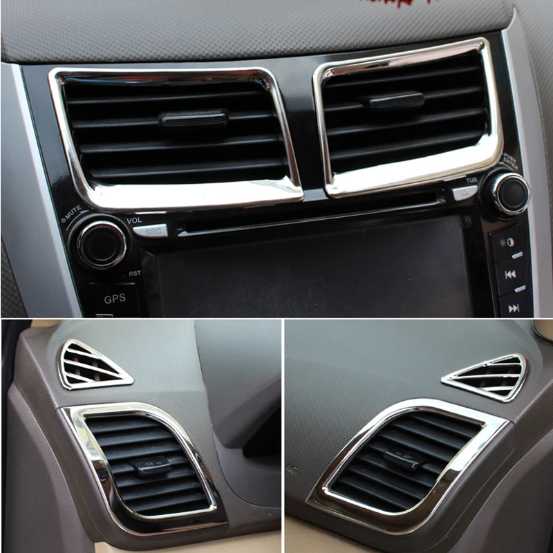 6 шт. в упаковке. ABS хром для Hyundai Solaris Verna Accent седан хэтчбек 2011 2015 выходное