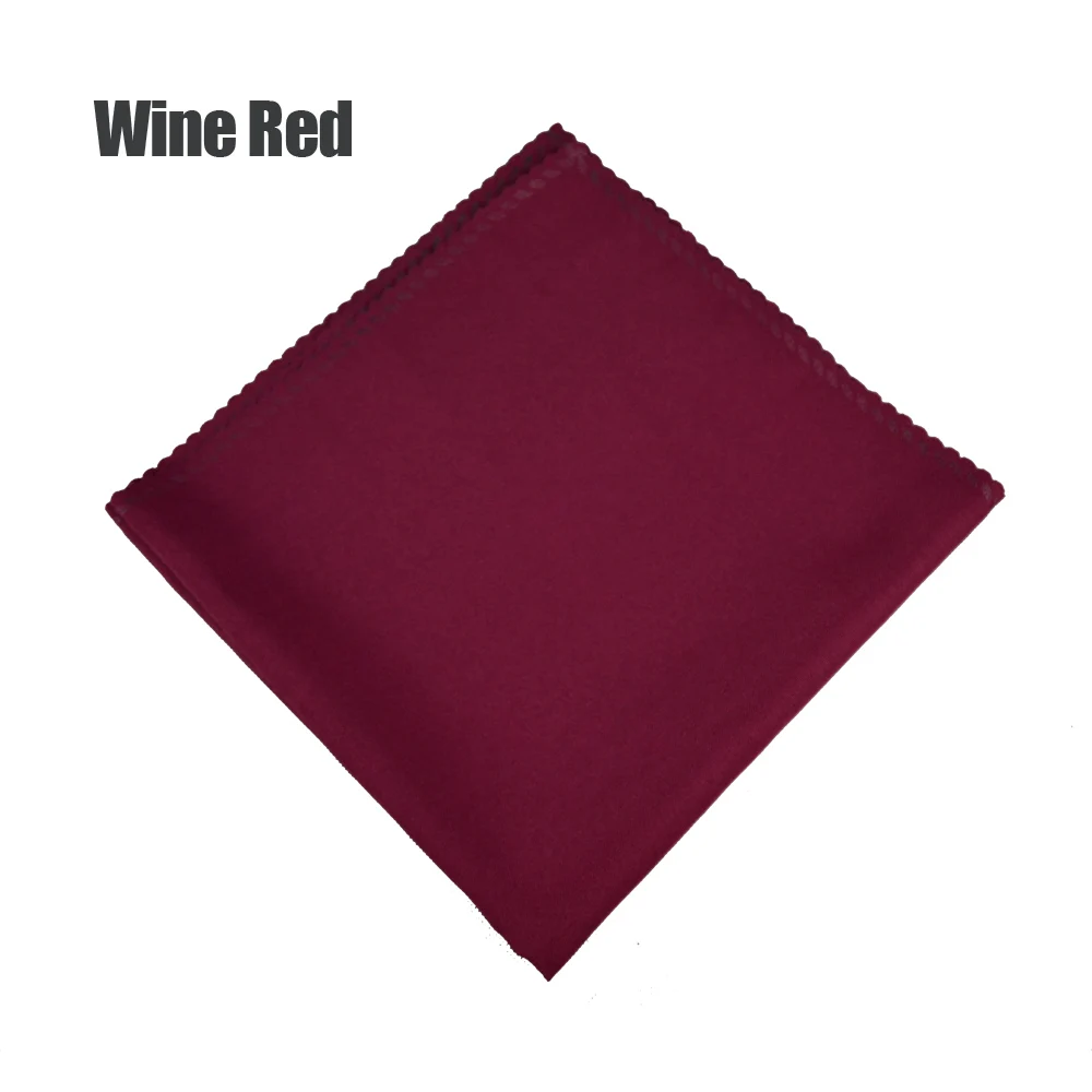 wine red 10 шт./партия, 19*19 дюймов, красная/Белая Квадратная полиэфирная столовая салфетка для гостиничного банкета, украшения для свадебной вечеринки, Карманный платок - Цвет: wine red
