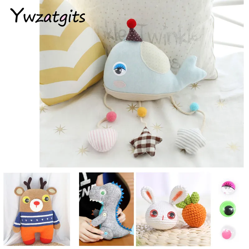Ywzatgits 1 кор./лот 10 20 мм Googly глаза Клей на DIY Скрапбукинг для игрушек куклы Wiggly