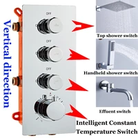 auto thermostat control bathroom faucet accessorise contemporary brass shower valve 3way controller water outlet mixer tap