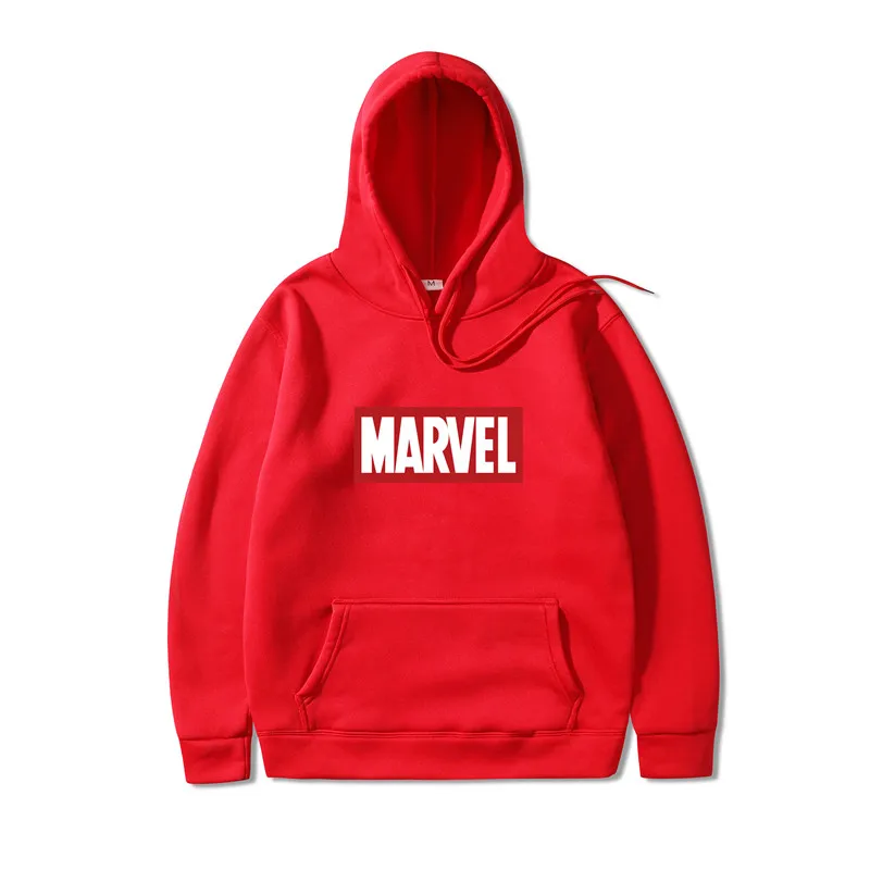 Осенне-зимние Брендовые мужские толстовки высокого качества с надписью MARVEL, модные мужские толстовки с капюшоном, утолщенные мужские толстовки с капюшоном