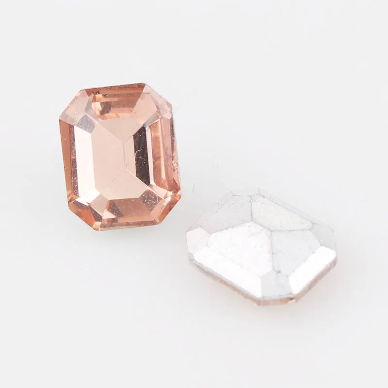 Bright Pink 20 шт 8x10 мм Разноцветные прямоугольные Восьмиугольные Хрустальные Необычные каменные стеклянные камни для рукоделия свадебное платье ювелирные изделия камни бусины - Цвет: Bright Pink