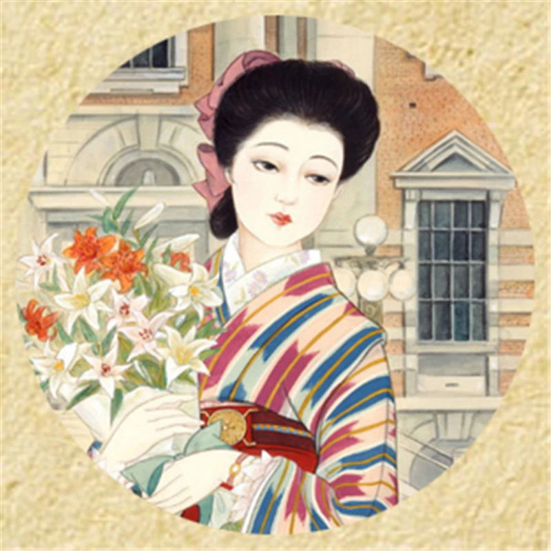 

10-30pcs 10mm-30mm Round Handmade Japanese Style Photo Glass Cabochons Base Setting Jewelry Charms Accessory No.1013