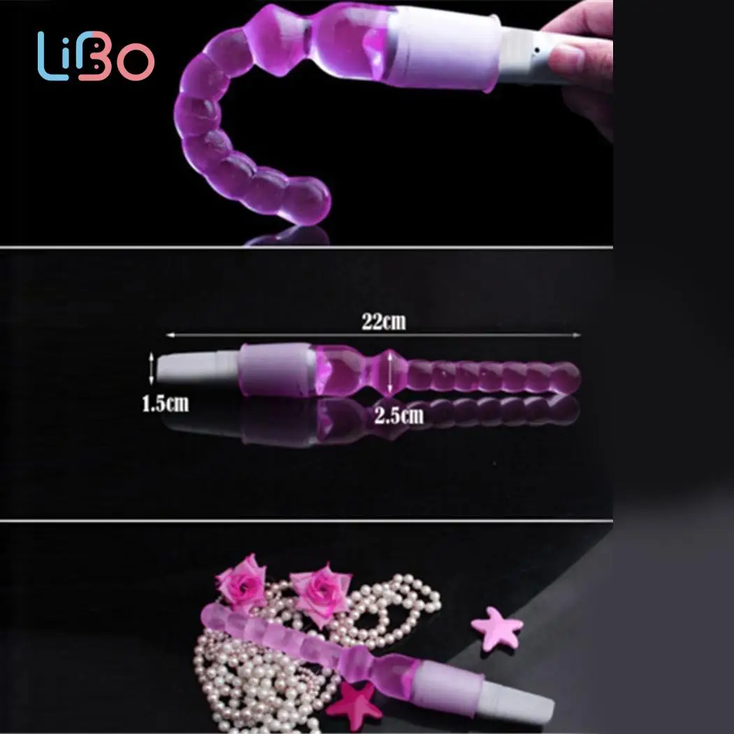 LI BO Jelly Vibrator Anal Plug Sex Toys Stick Powerful Beads Butt Plugs Vibrating for Men Adult |
