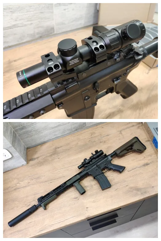 Прицел 1-4x20 прицел для винтовки Красный Зеленый дальномер с подсветкой BDC Air Rifle оптический прицел Mira страйкбол