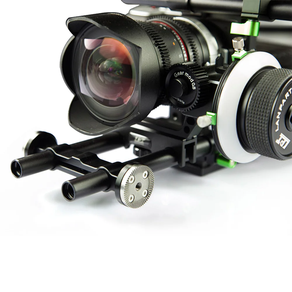LanParte замка Arri розетки адаптер Double Side 15 мм стержень крепления зажим для BMCC Arm EVF DSLR Камера Rig