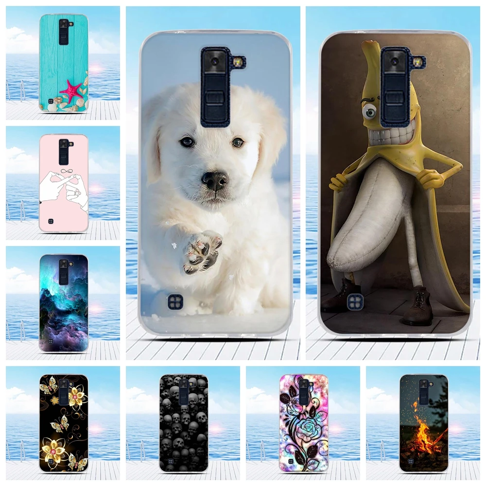Для LG K8 2016 силиконовый корпус чехол для 3D рельефный мультфильм K 8 бампер 5 0 дюймов