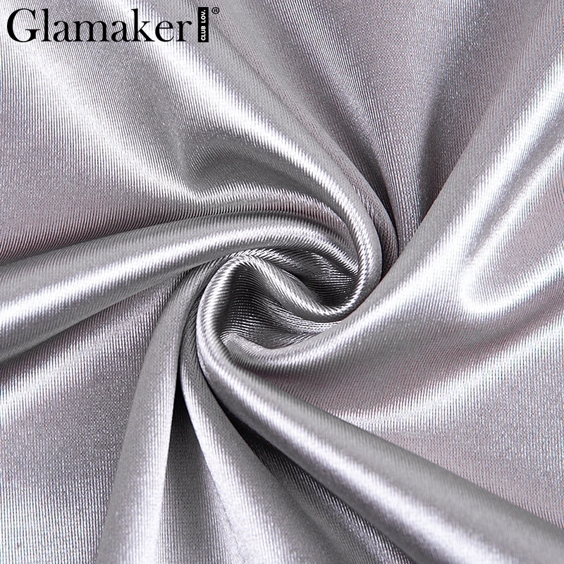 Glamaker атласное облегающее женское платье с v-образным вырезом летние вечерние элегантные женские весенние короткие черные платья Клубное сексуальное фитнес мини-сарафан
