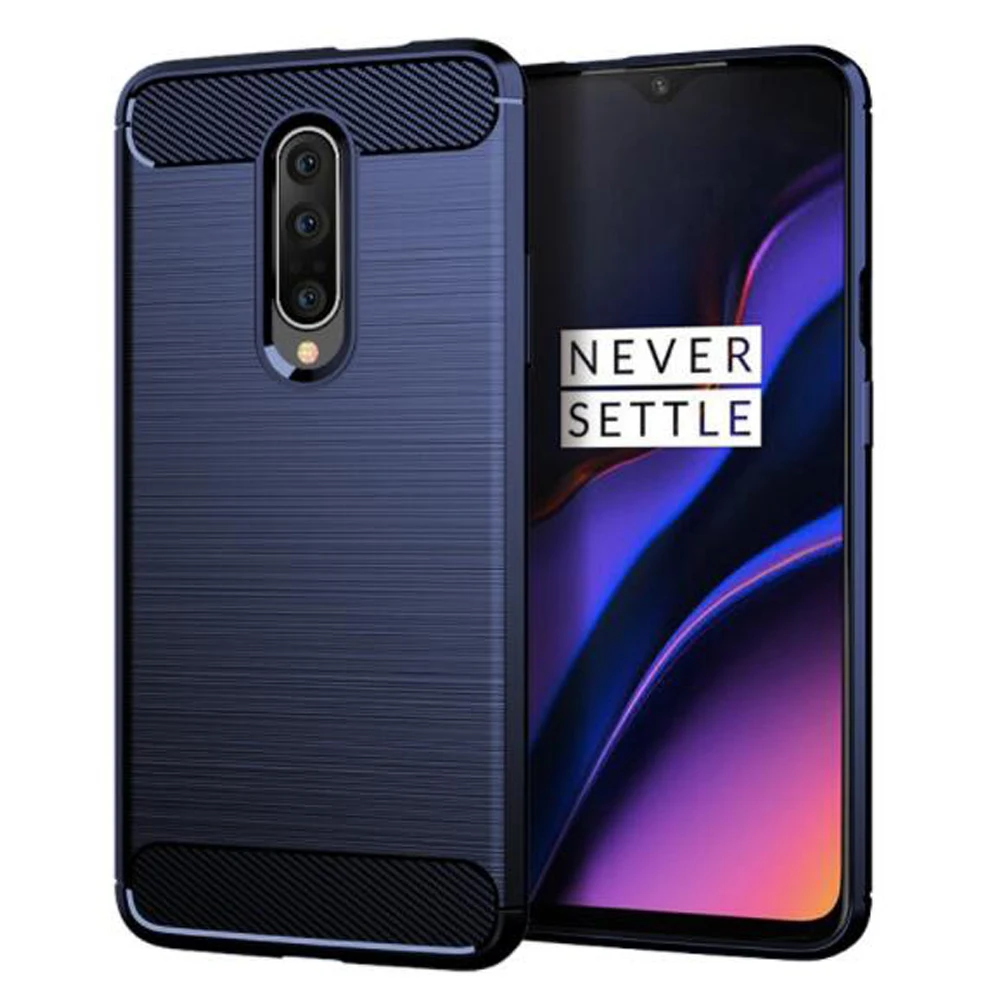 For Oneplus7 Pro Case Carbon Fiber TPU l-S Silicone soft cover Oneplus 7 Seven A7000 7Pro Phone Bag |