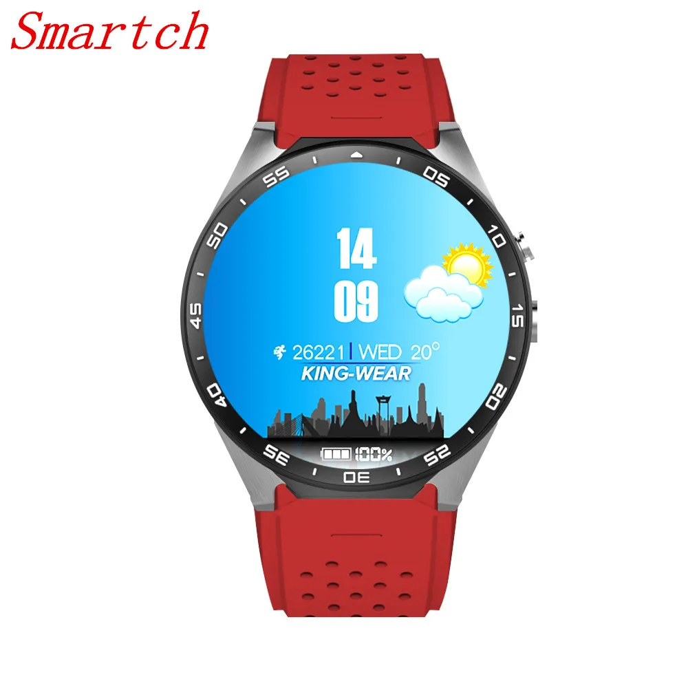Smartch kw88 Смарт-часы ОС Android 5.1 с 2.0 мегапиксельная Камера 1.39 дюймов AMOLED круглый Экран