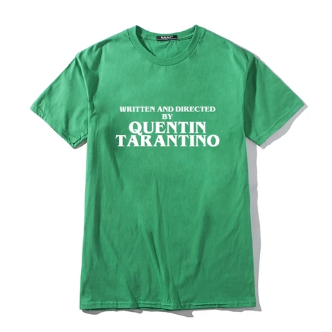 ALIEX - WRITTEN AND DIRECTED BY QUENTIN TARANTINO Футболка Женская тонкая женская футболка с коротким рукавом Топы Женская женская футболка с круглым вырезом