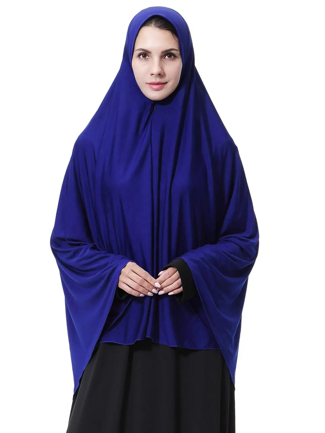 Исламский женский хиджаб мягкий и дышащий мусульманский однотонный длинный