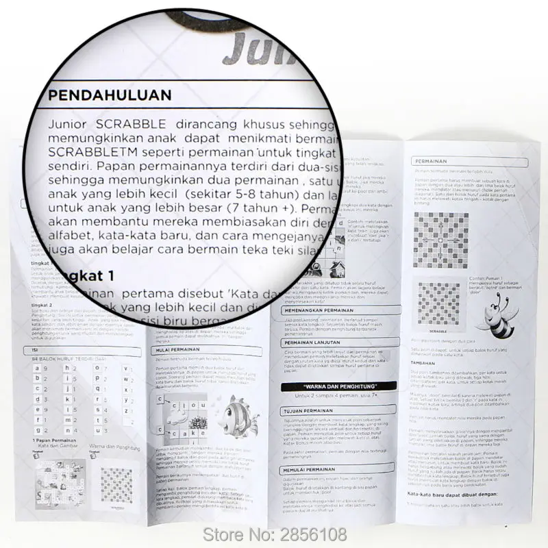 2 уровня игры Junior SCRABBLE забавная игра-головоломка, развивающие игрушки, вечерние инструкции для игры в кроссворд с 3 языками