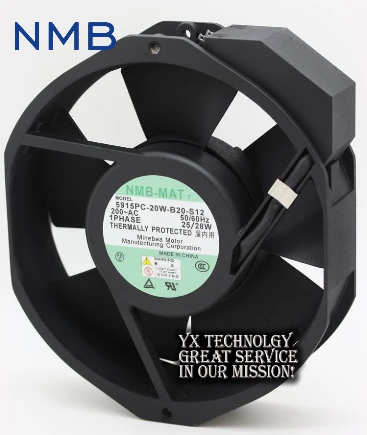 New 5915PC-20W-B20-S12 17238 200V Full Metal Jacket fan blade temperature for NMB 172*172*38mm | Компьютеры и офис