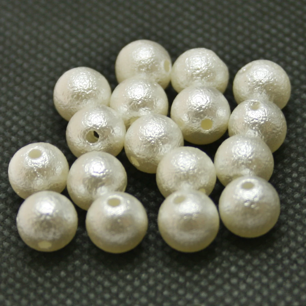 Pick Size 4.6.8.10.12.14.16.18.20mm ABS White Imitation Pearl Beads Round Bead Wrinkled skin fit DIY Bracelet Making | Украшения и