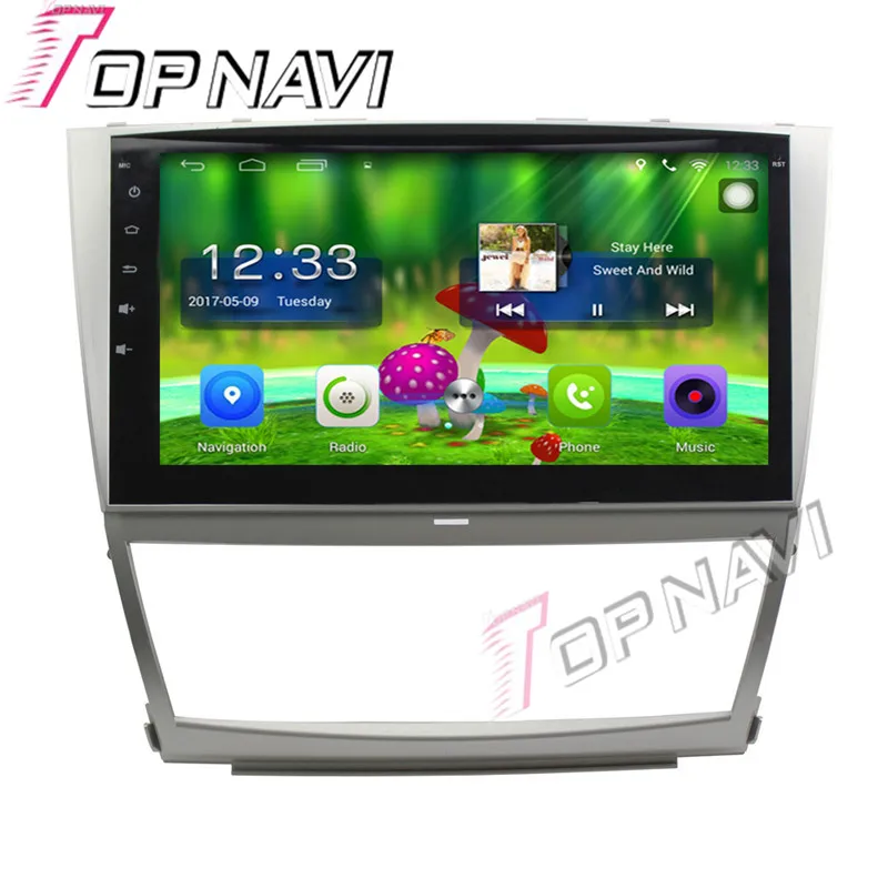Topnavi 10 1 ''четырехъядерный Android 6 0 Автомобильный GPS-навигатор для TOYOTA Camry 2006 2007