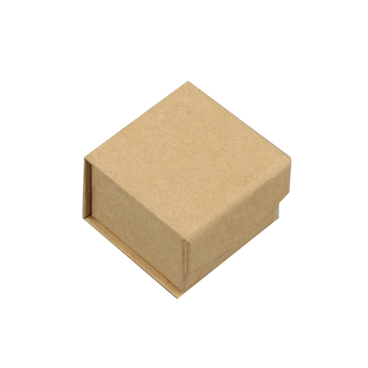5x5x3.7CM Коробка из крафт-бумаги для кольца, ожерелья, упаковки, подарки, кейсы для хранения бижутерии, магнитная коробка для ювелирных изделий, для сережек, бумажная коробка для браслетов - Цвет: 5x5x3.7CM
