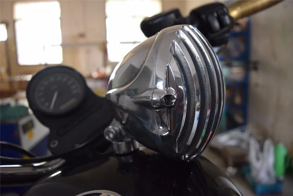 Черный винтажный старинный стиль Chopper Мотоцикл поплавок фара уличная Крыса