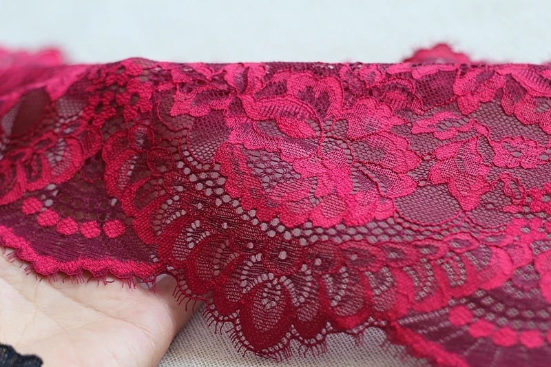 MLAEY 2 ярда фиолетовая изысканная эластичная кружевная отделка высокого качества