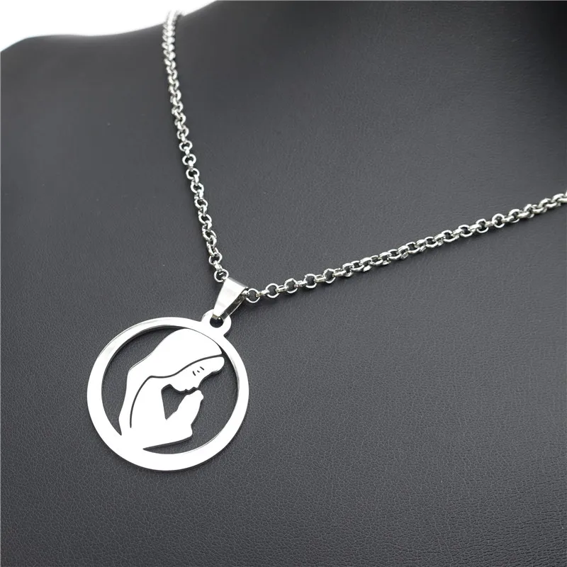 Девы Марии Цепочки и ожерелья религиозные медаль молитвы руки Богоматерь Ла Дева