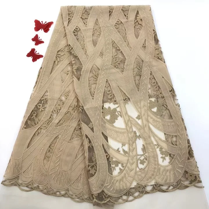 

High quality 100% polyester materials 2019 latest african guipure lace fabric/ water soluble chemical lace 5yards/lot RF58