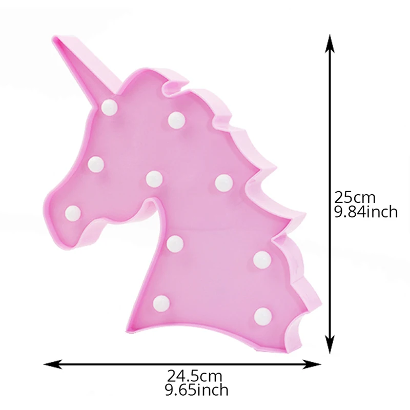 (Warm White) Pink Hinnixy светодиодный цветной знак шатра, Ночной светильник, единорог, белый, розовый, украшение детской комнаты, прикроватная лампа, подарок на день детей, лампа - Испускаемый цвет: (Warm White) Pink