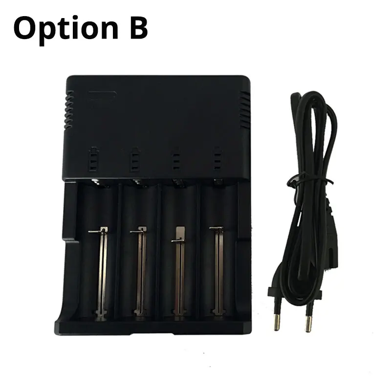 Option B Lii4.3/Lii-4.2/Lii-3.7V 14500/18650/26650/18350/16340/18500/зарядное устройство для никель-кадмиевых или никель-металл-литиевая батарея AAA Зарядное устройство литий-ионная аккумуляторная батарея - Испускаемый цвет: Option B