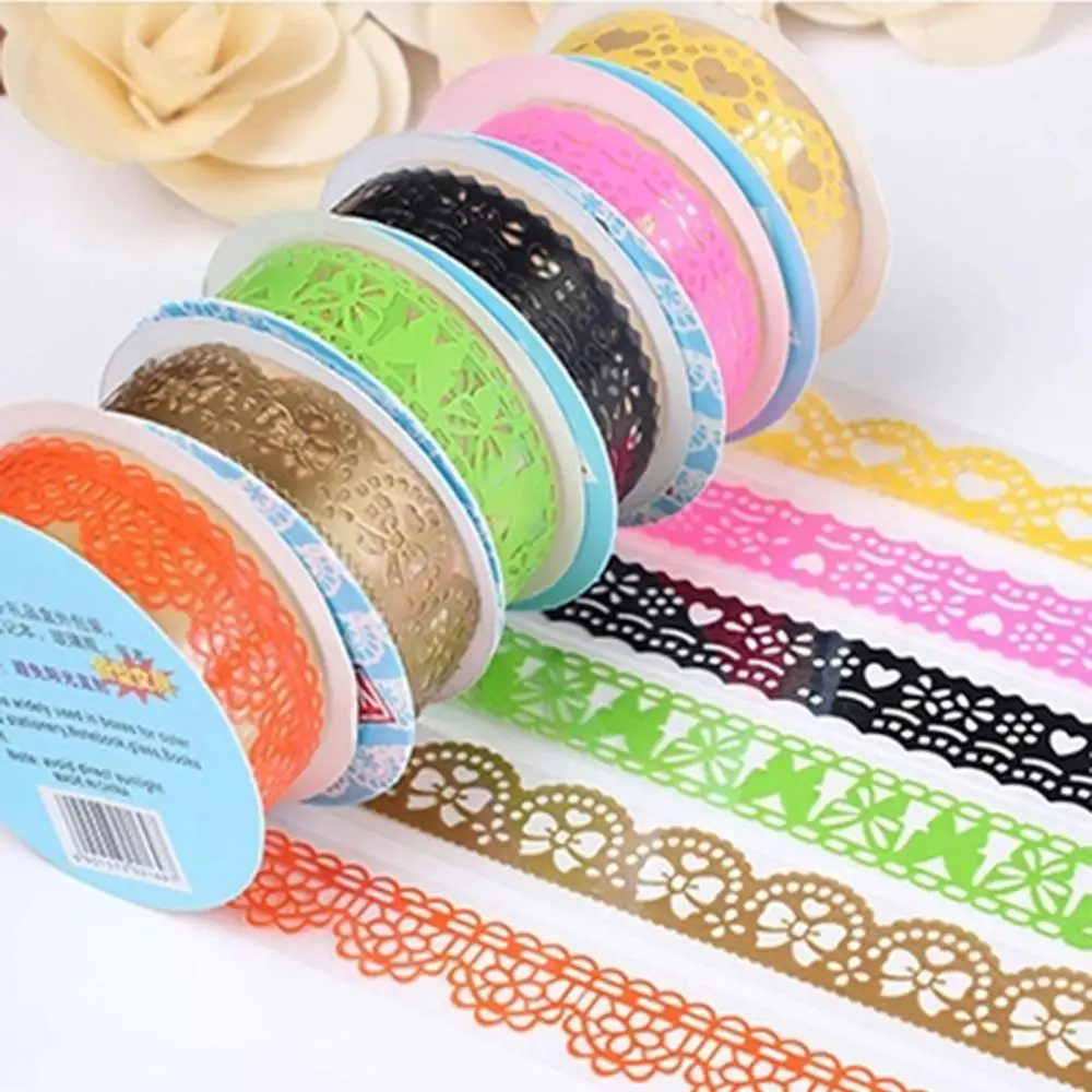 5 рулонов 1 м DIY Скрапбукинг кружева декор лента липкая Ремесло Подарочная