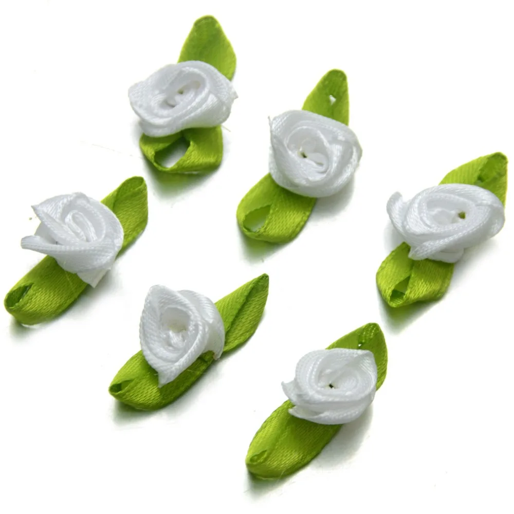 100 шт. лента шелковых роз декор для машины с бантом платье пачка мини розетка дома