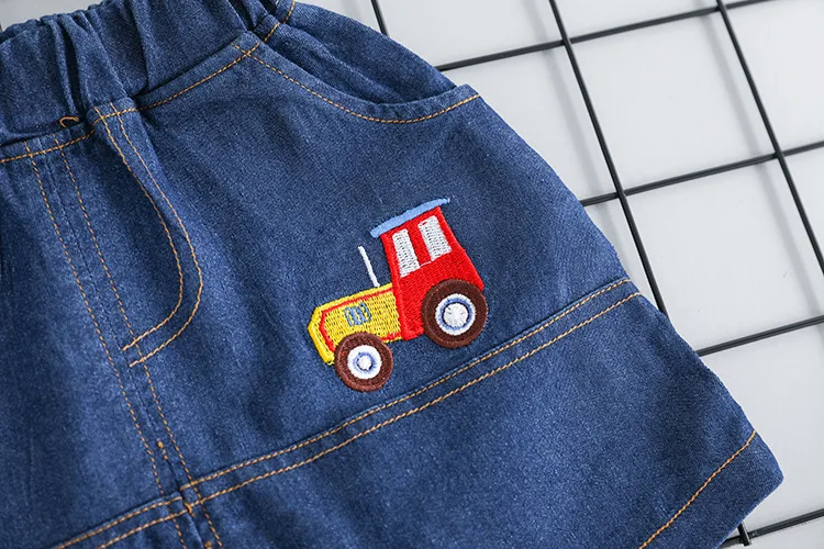 2PCS Children Clothing Baby Boy Suits Sport Outfits Cotton Cartoon Car Printed T-short And Pants Short Sleeve Top Sets |
