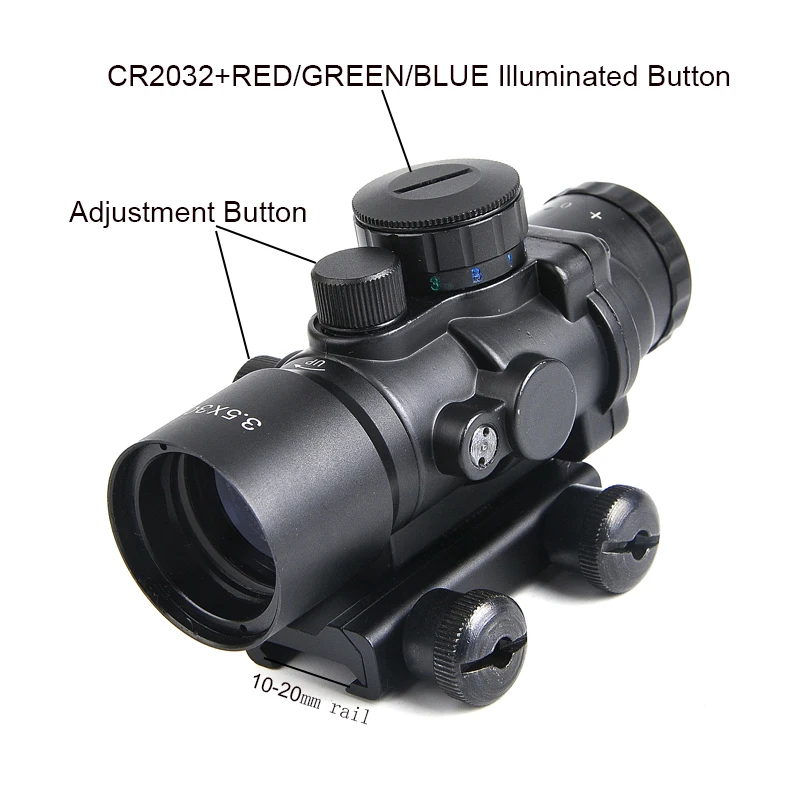 Bestsight 3,5X30 тактический Красный Зеленый Синий прицел оптический прицел охотничьи прицелы с 20 мм рейкой