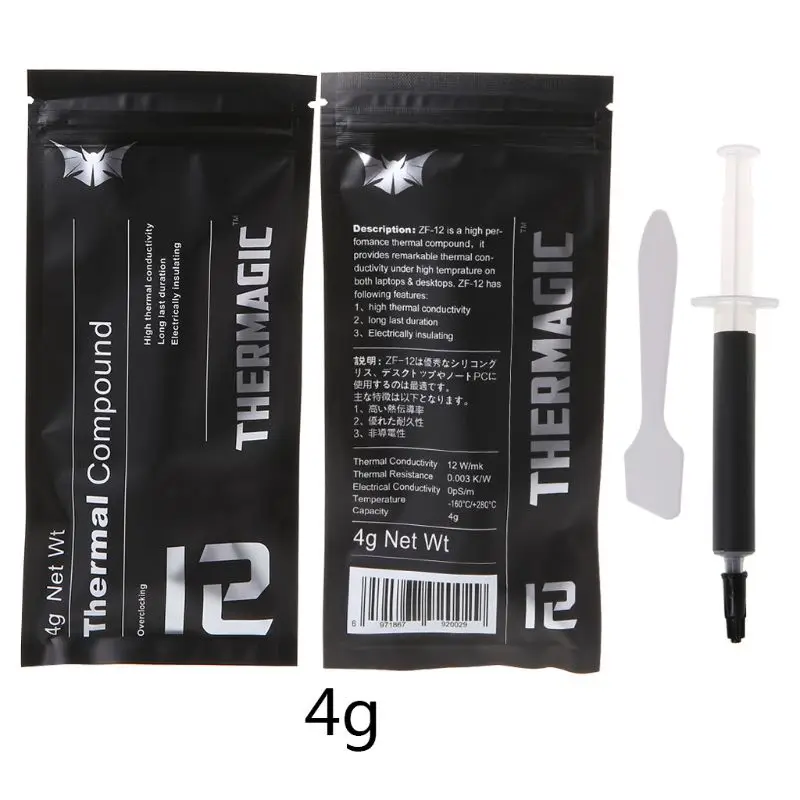 

ZF-12 12W/mk High Performance Thermal Conductive Grease Paste processor CPU GPU Cooler Cooling Fan Compound Heatsink