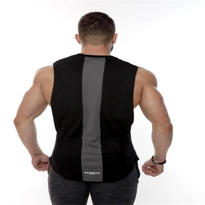 Повседневный модный брендовый жилет с одной линией для бодибилдинга Мужская