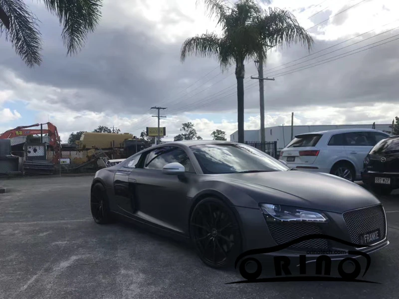 Темно красная серо желтая матовая виниловая антрацитовая пленка с воздушным