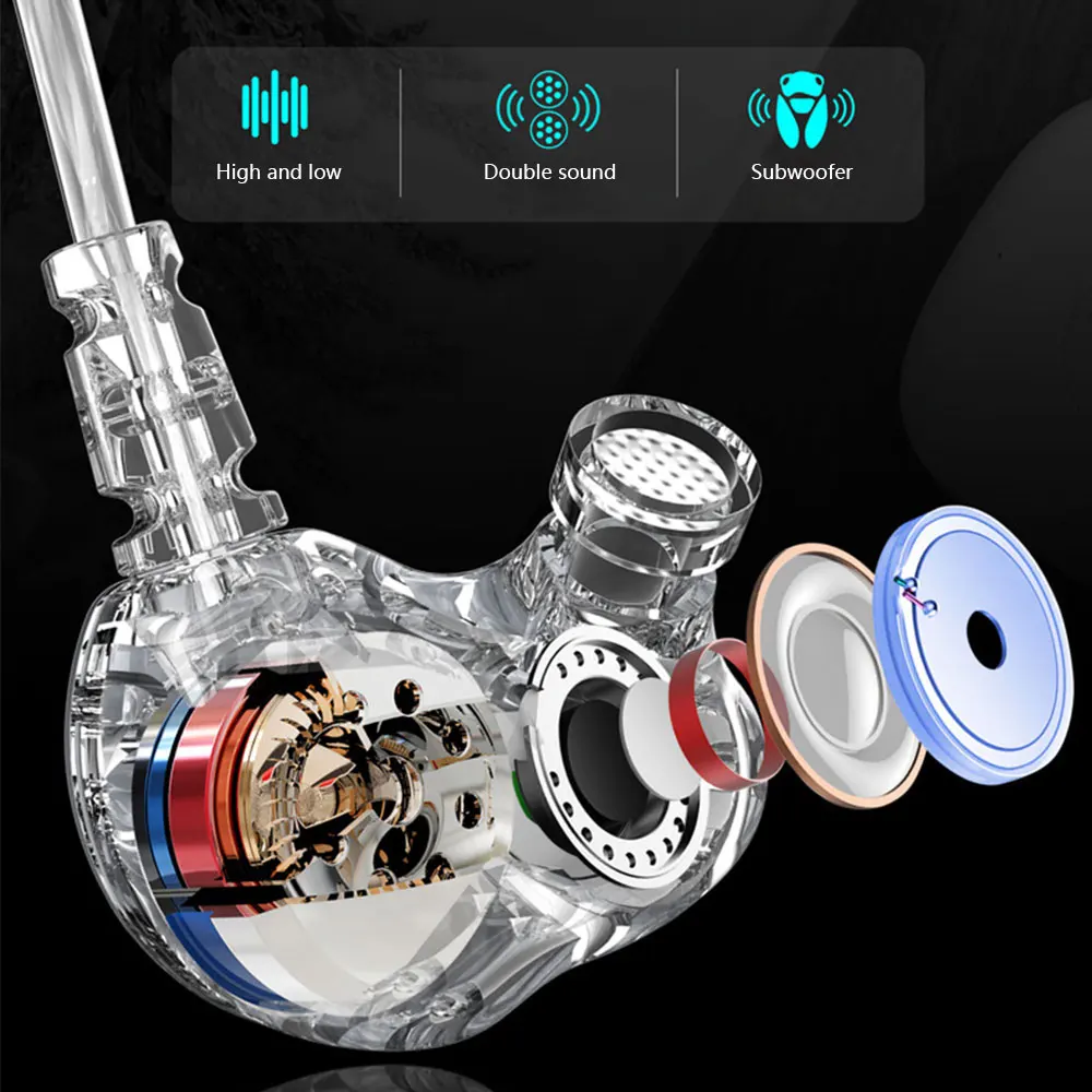 HIFI наушники в ухо супер бас стерео Dourl Спортивная гарнитура с микрофоном